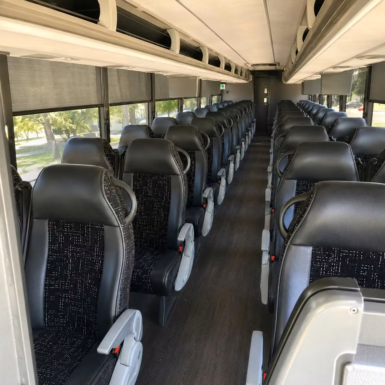 56 passenger charter bus inside