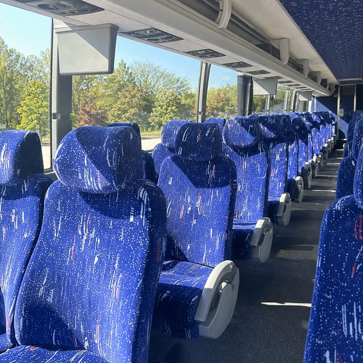 56 passenger charter bus interior